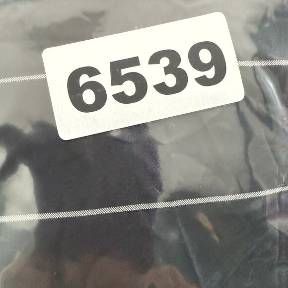 Finley Shirt Women Large Black Stripe Crinkle Adjustable Sleeve Lagenlook USA - Picture 12 of 12